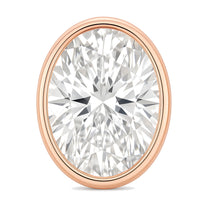 Viola earrings in 14K rose gold with an oval-cut lab-grown diamond