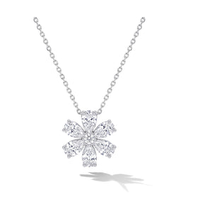 Zara pendant in 14K white gold with a round-cut lab-grown diamond