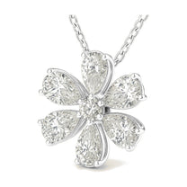 Zara pendant in 14K white gold with a round-cut lab-grown diamond