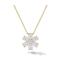 Zara pendant in 14K yellow gold with a round-cut lab-grown diamond