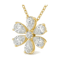 Zara pendant in 14K yellow gold with a round-cut lab-grown diamond