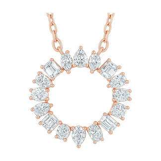 Amara pendant in 14K rose gold with a lab-grown diamond