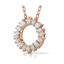 Amara pendant in 14K rose gold with a lab-grown diamond