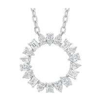 Amara pendant in 14K white gold with a lab-grown diamond