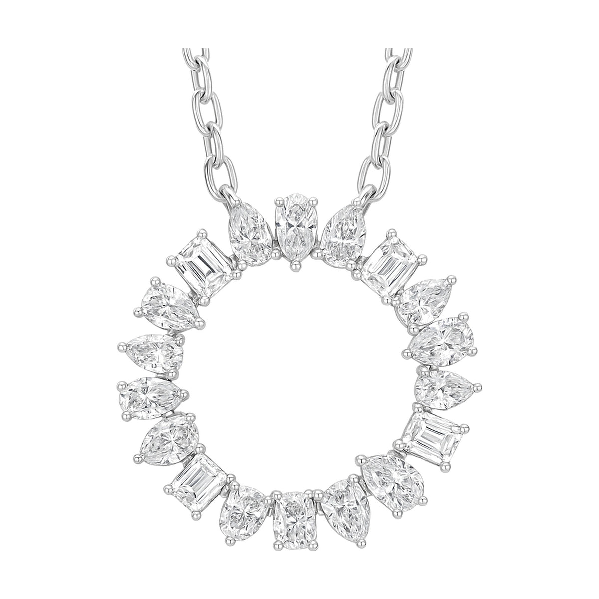 Amara pendant in 14K white gold with a lab-grown diamond