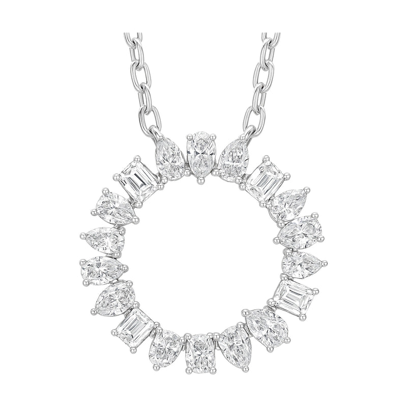 Amara pendant in 14K white gold with a lab-grown diamond