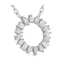 Amara pendant in 14K white gold with a lab-grown diamond