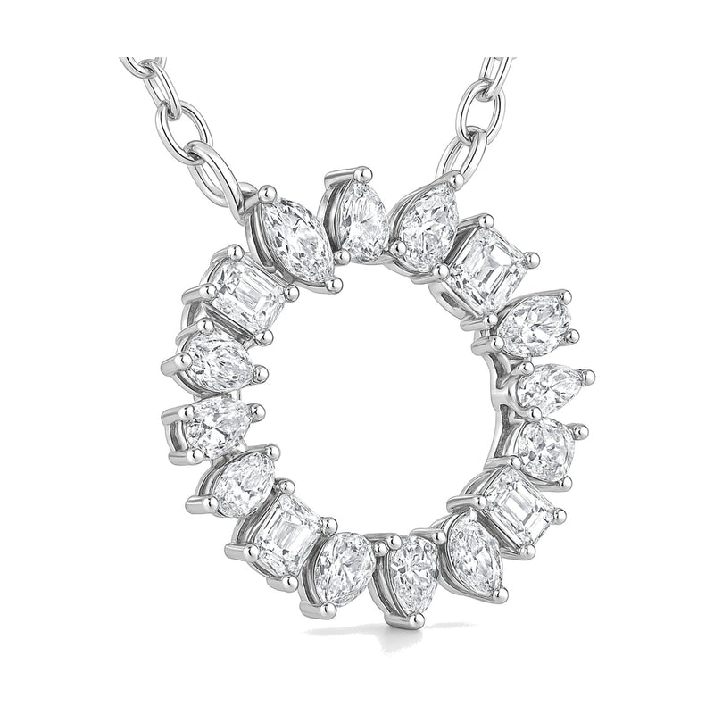 Amara pendant in 14K white gold with a lab-grown diamond