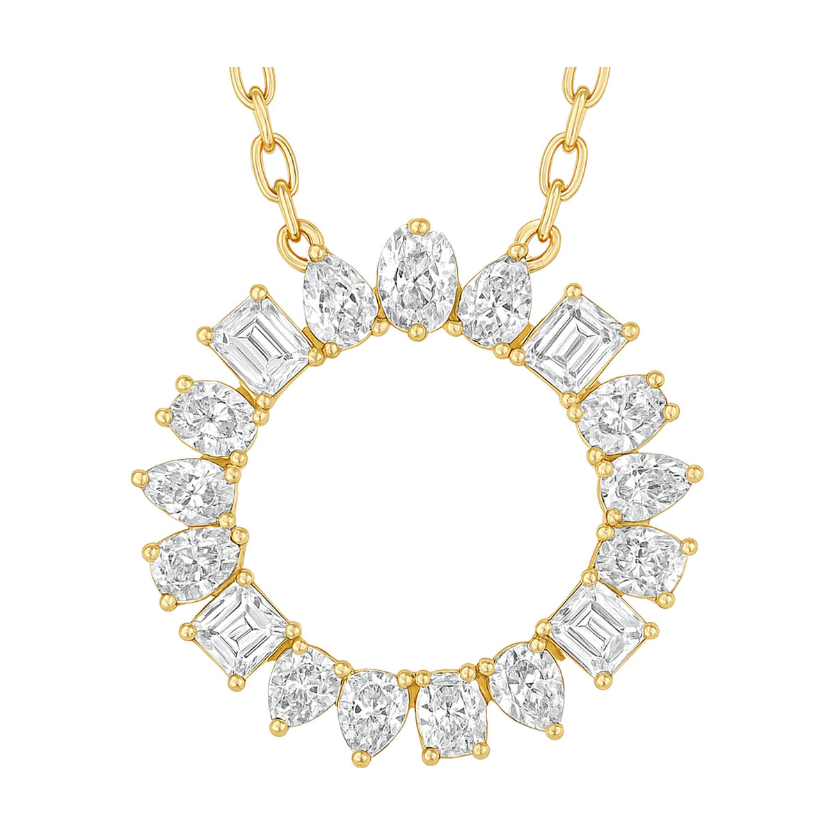Amara pendant in 14K yellow gold with a lab-grown diamond