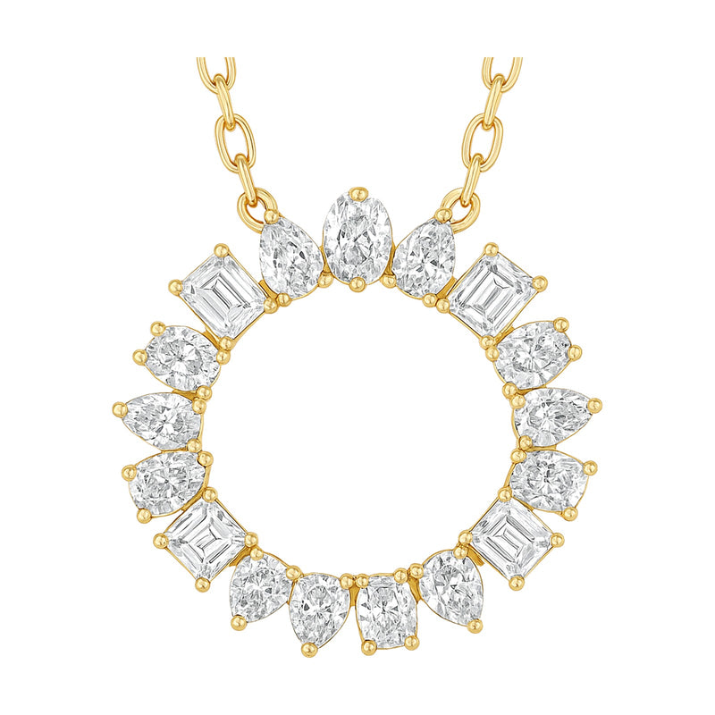 Amara pendant in 14K yellow gold with a lab-grown diamond