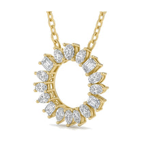 Amara pendant in 14K yellow gold with a lab-grown diamond