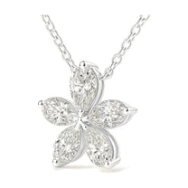 Anais pendant in 14K white gold with a pear-cut lab-grown diamond