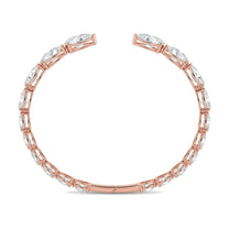 Aurora bracelet in 14K rose gold with a pear-cut lab-grown diamond