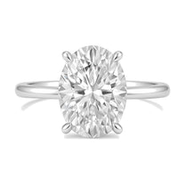 Camille ring in 14K white gold with an oval-cut lab-grown diamond