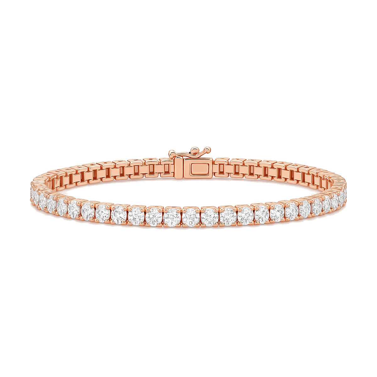 Manon bracelet in 14K rose gold with a lab-grown diamond