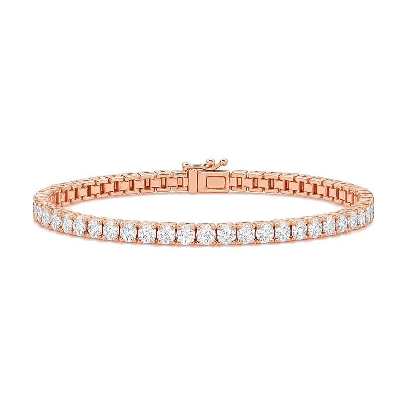 Manon bracelet in 14K rose gold with a lab-grown diamond