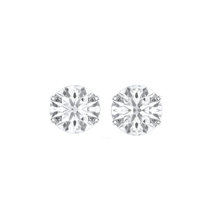 Capucine earrings in 14K white gold with a round-cut lab-grown diamond