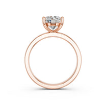 Celia ring in 14K rose gold with a round-cut lab-grown diamond