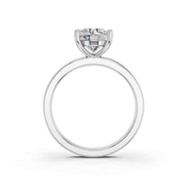 Celia ring in 14K white gold with a round-cut lab-grown diamond