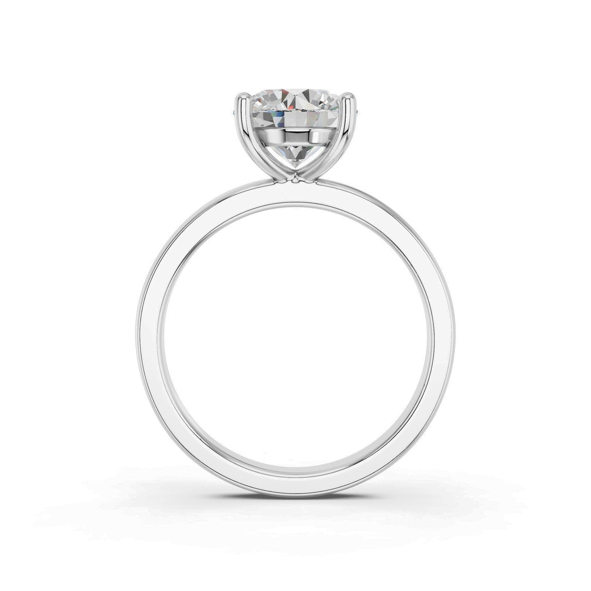 Celia ring in 14K white gold with a round-cut lab-grown diamond