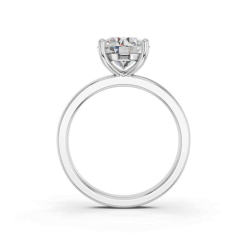 Celia ring in 14K white gold with a round-cut lab-grown diamond