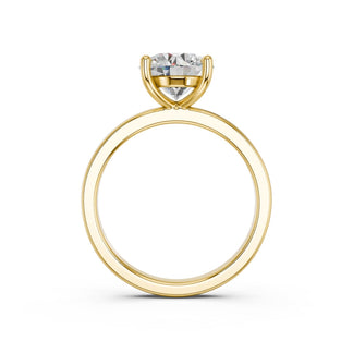 Celia ring in 14K yellow gold with a round-cut lab-grown diamond