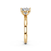 Celia ring in 14K yellow gold with a round-cut lab-grown diamond