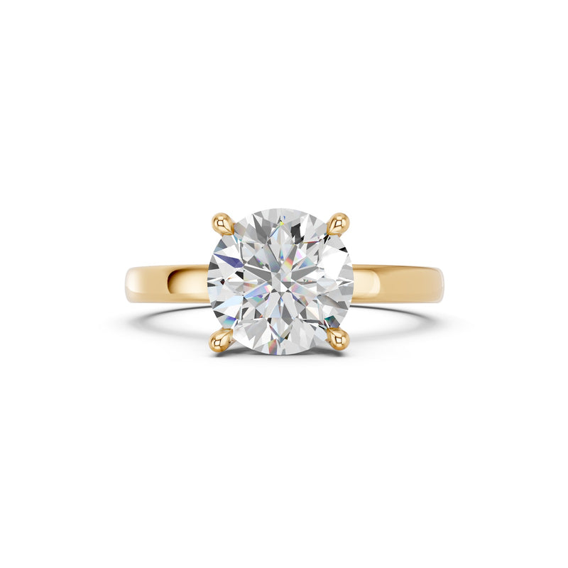 Celia ring in 14K yellow gold with a round-cut lab-grown diamond