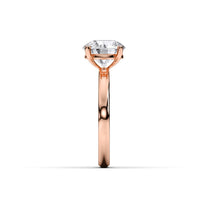 Chloe ring in 14K rose gold with a round-cut lab-grown diamond