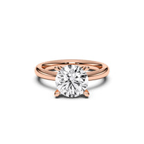 Chloe ring in 14K rose gold with a round-cut lab-grown diamond