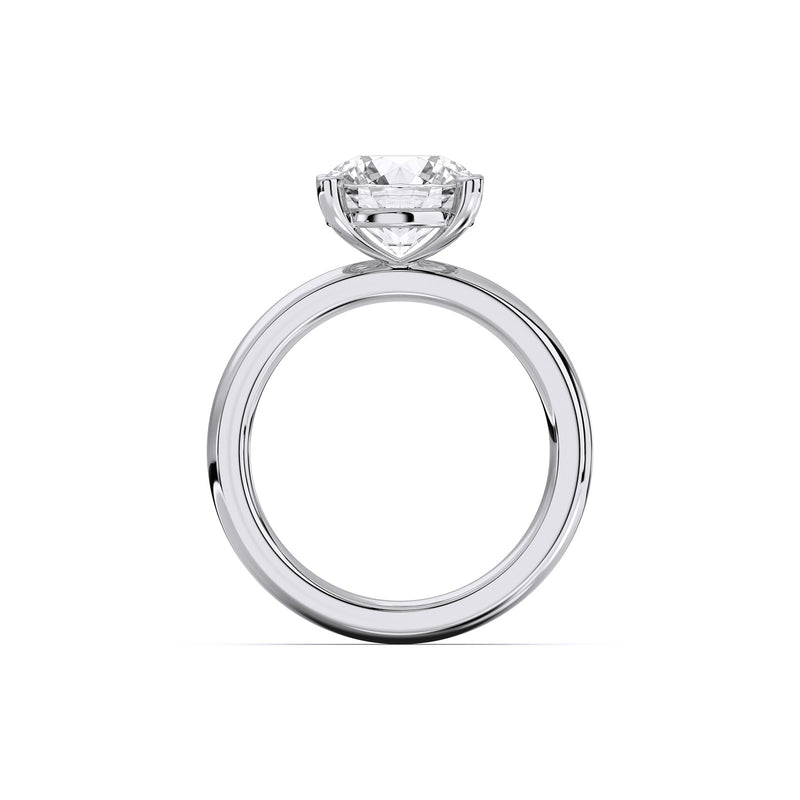 Chloe ring in 14K white gold with a round-cut lab-grown diamond