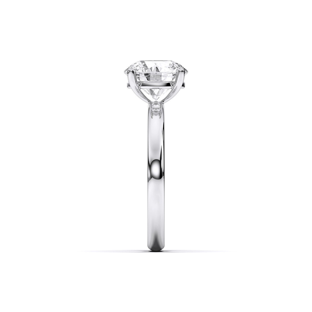 Chloe ring in 14K white gold with a round-cut lab-grown diamond