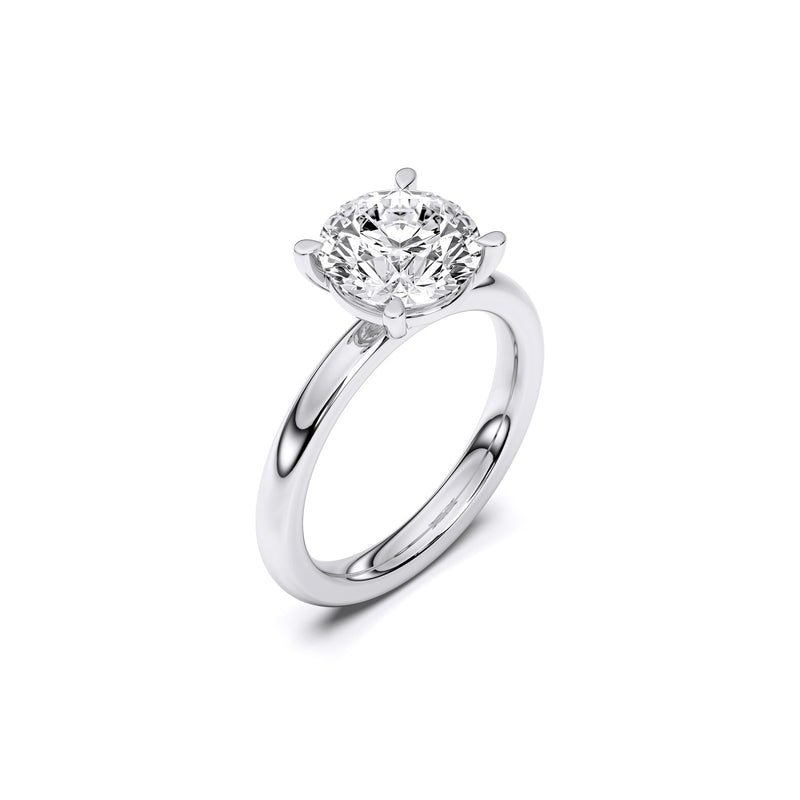 Chloe ring in 14K white gold with a round-cut lab-grown diamond