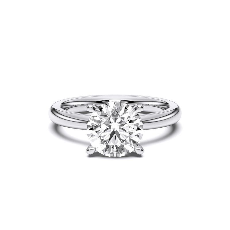 Chloe ring in 14K white gold with a round-cut lab-grown diamond