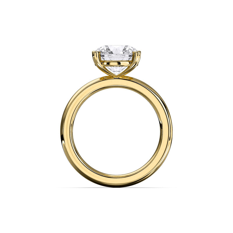 Chloe ring in 14K yellow gold with a round-cut lab-grown diamond