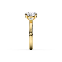 Chloe ring in 14K yellow gold with a round-cut lab-grown diamond