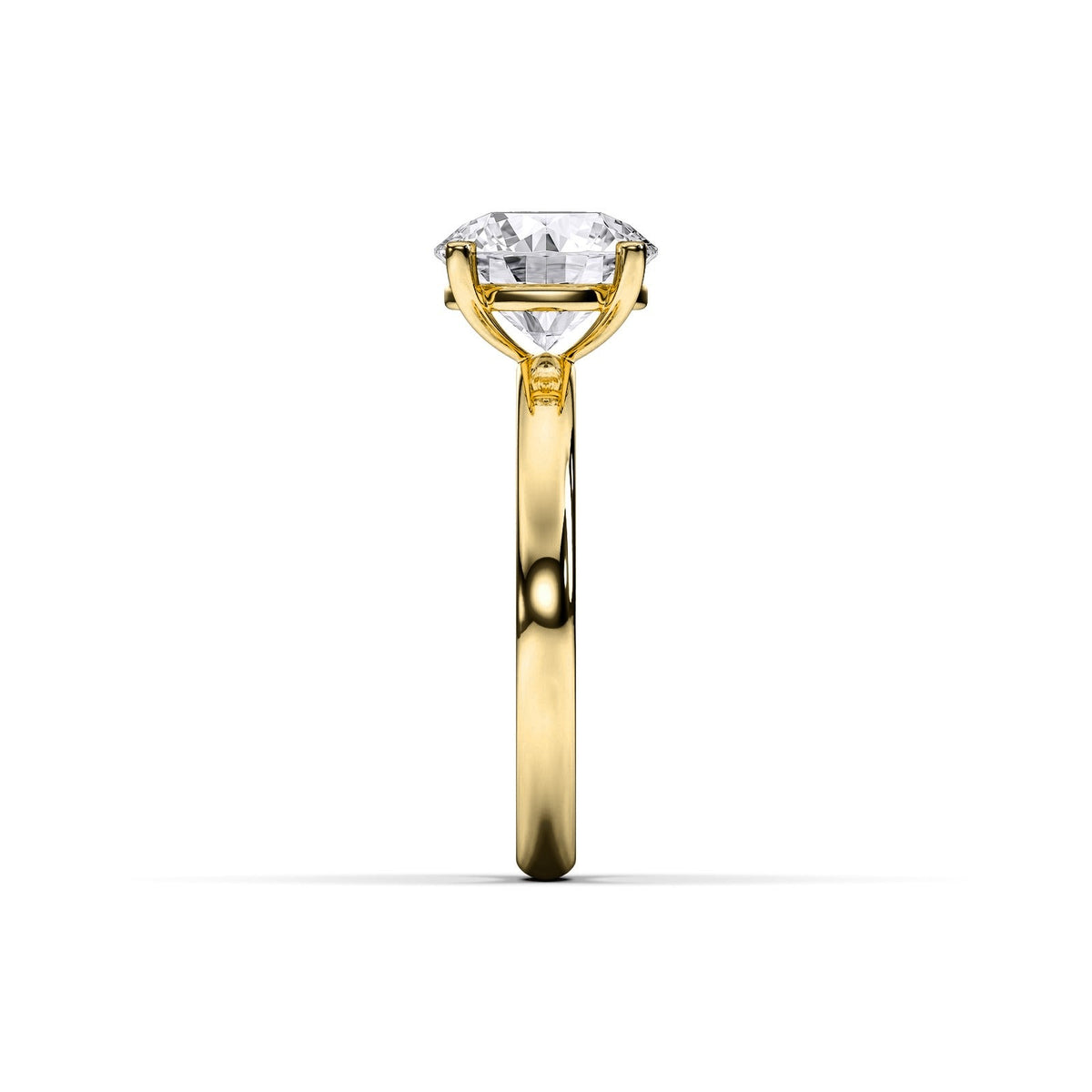 Chloe ring in 14K yellow gold with a round-cut lab-grown diamond