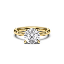 Chloe ring in 14K yellow gold with a round-cut lab-grown diamond