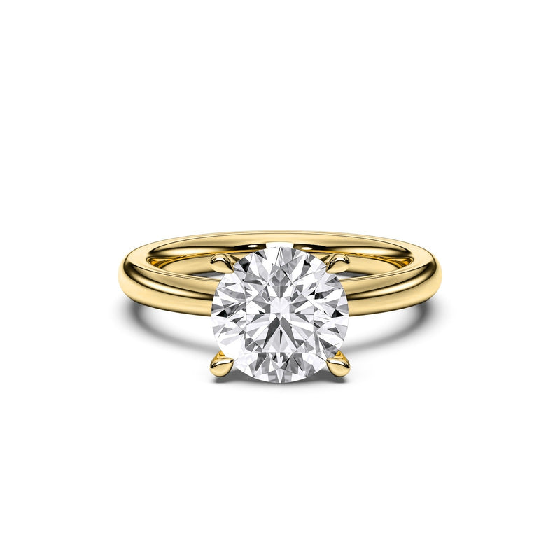 Chloe ring in 14K yellow gold with a round-cut lab-grown diamond