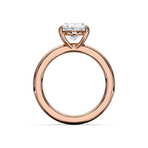 Claudine ring in 14K rose gold with an oval-cut lab-grown diamond
