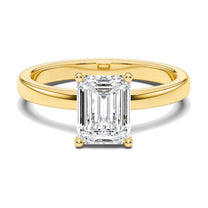 Colombe ring in 14K yellow gold with an emerald-cut lab-grown diamond