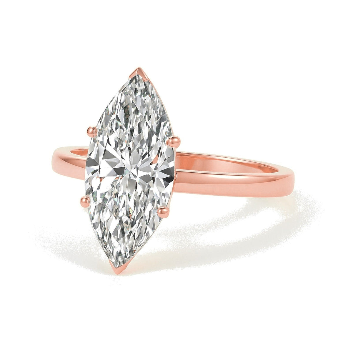 Constance ring in 14K rose gold with a lab-grown diamond