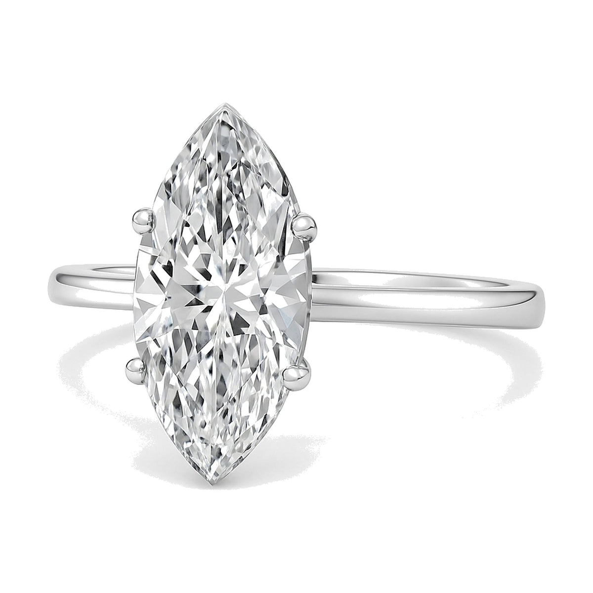 Constance ring in 14K white gold with a lab-grown diamond