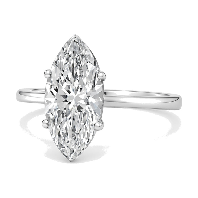 Constance ring in 14K white gold with a lab-grown diamond