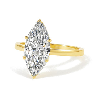 Constance ring in 14K yellow gold with a lab-grown diamond