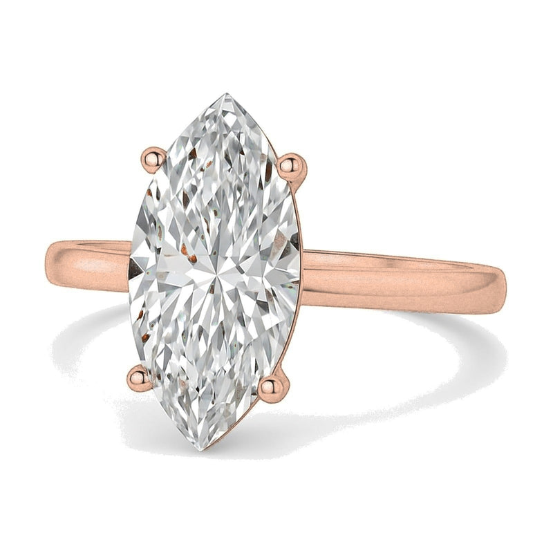 Coralie ring in 14K rose gold with a lab-grown diamond