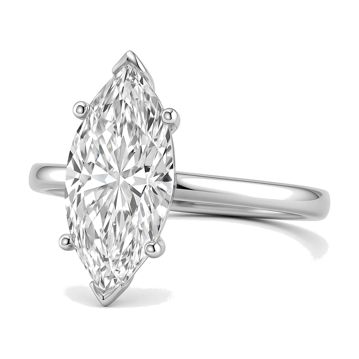 Coralie ring in 14K white gold with a lab-grown diamond