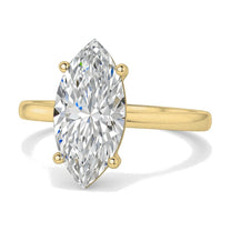 Coralie ring in 14K yellow gold with a lab-grown diamond