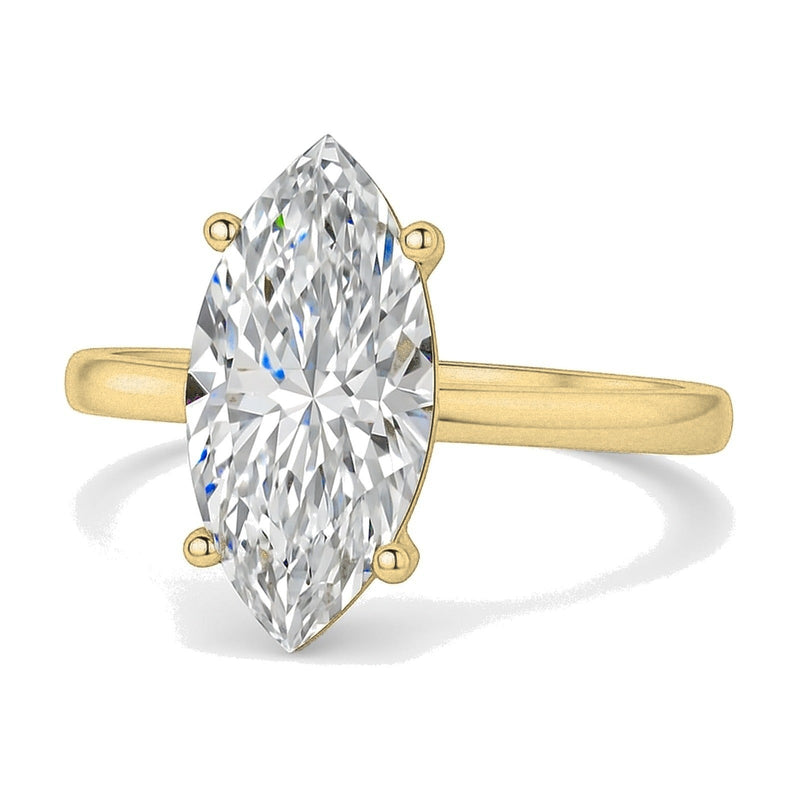 Coralie ring in 14K yellow gold with a lab-grown diamond
