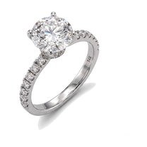 Diane ring in 14K white gold with a round-cut lab-grown diamond